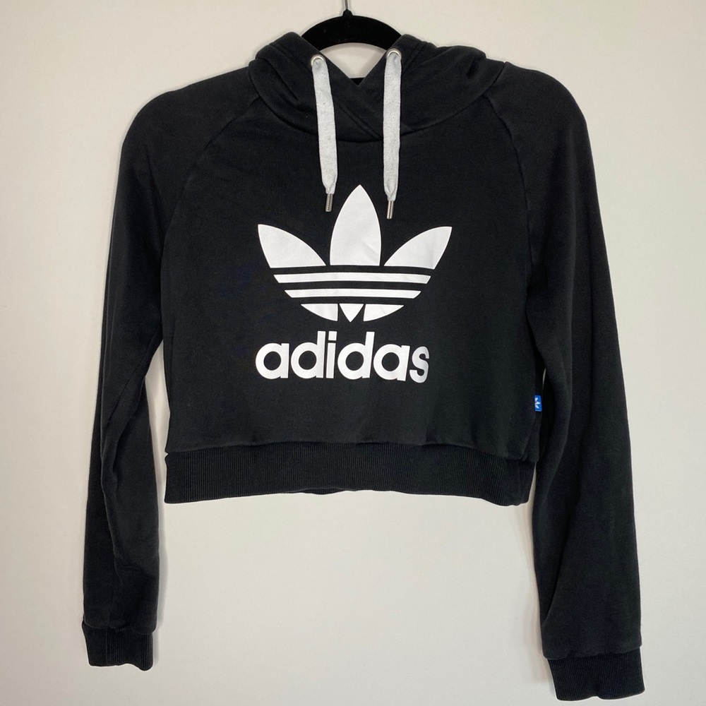 Adidas hoodie crop top